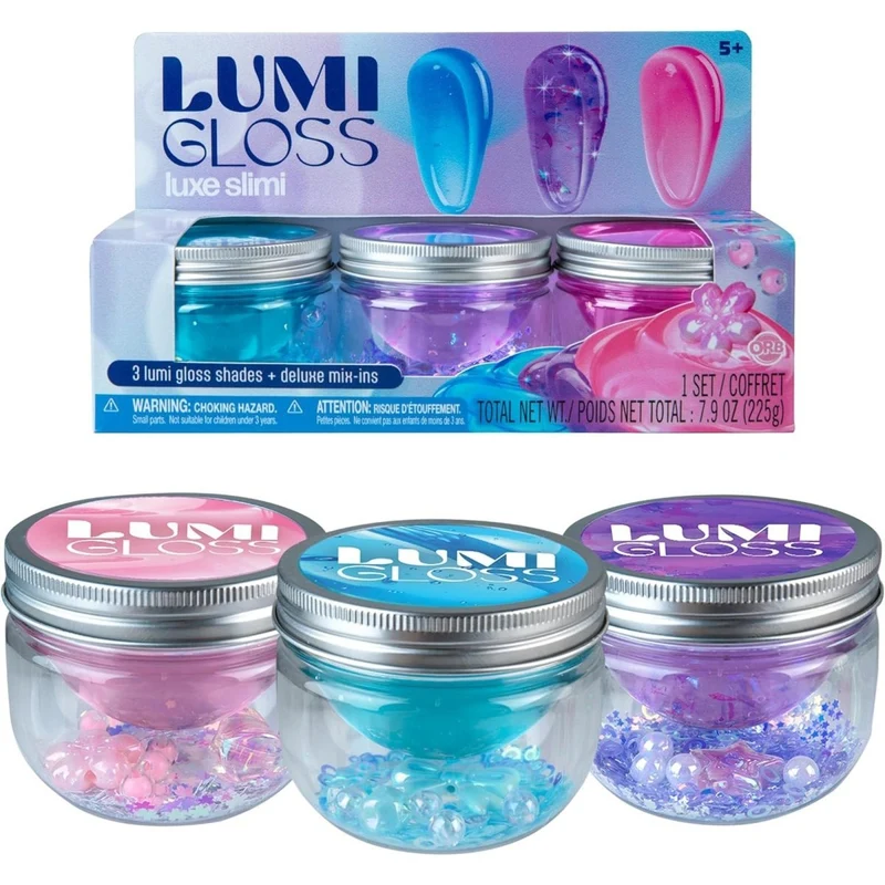 Lumi Gloss Luxe Slime, Assortment, 3 Count
