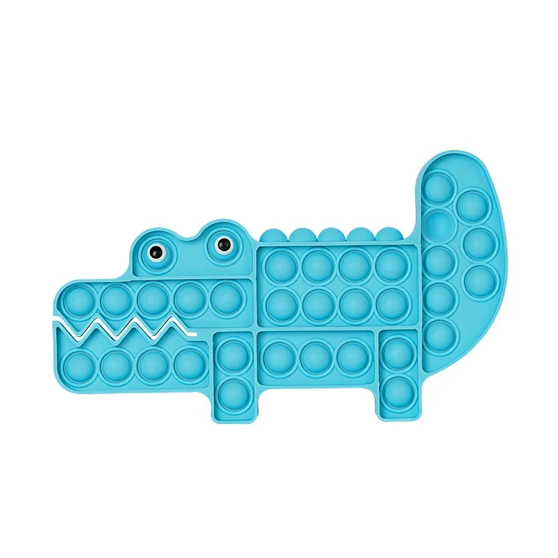 Pop it amusant crocodile bleu anti-stress
