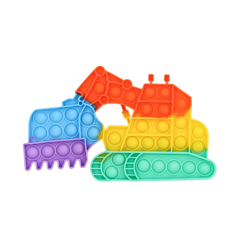 Pop it anti-stress tractopelle multicolore