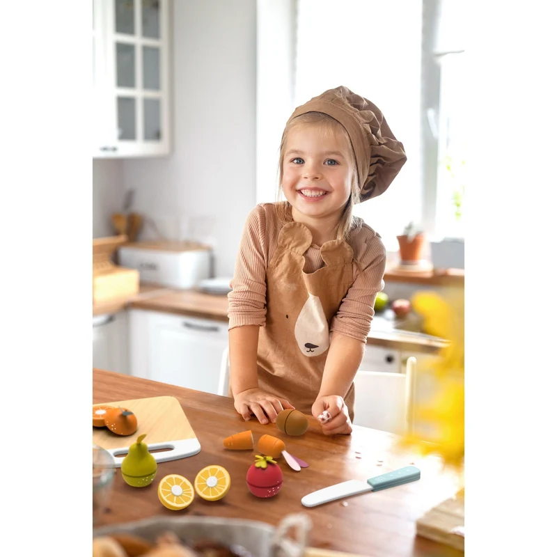 Speedy Monkey Wooden Fruits & Vegetables Cutting Playset