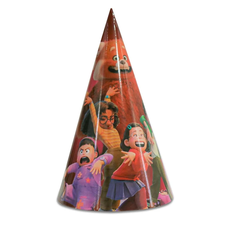 Becoming Red Birthday Paper Hats, Turning Red Inspired, 6 Count
