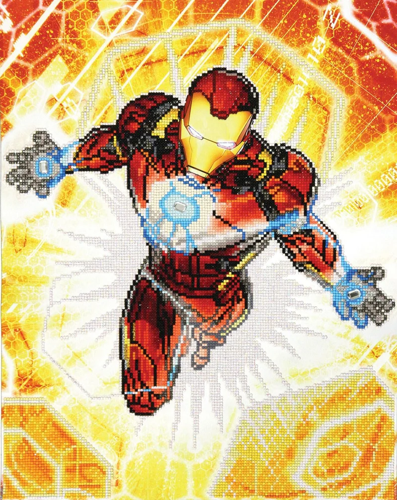 Disney Marvel Diamond Dotz Poster / Affiche Iron Man Blast Off