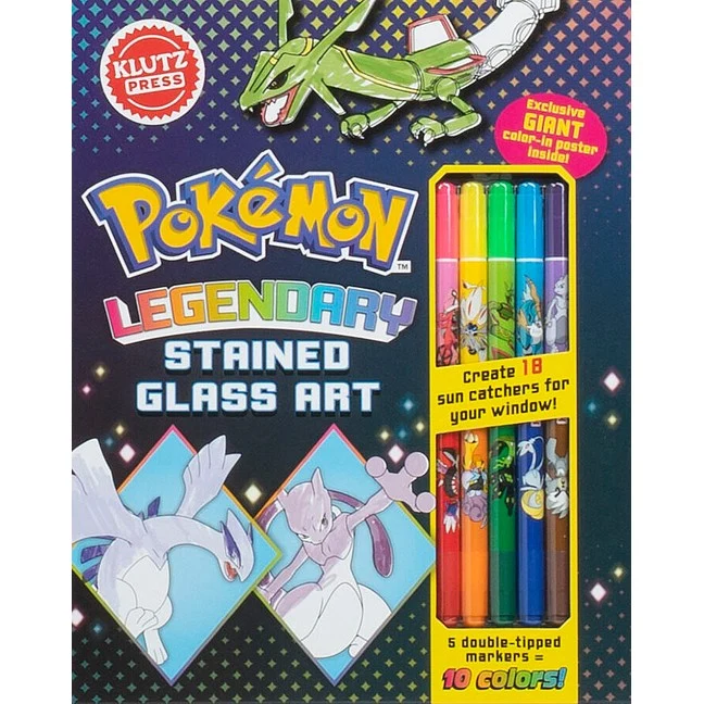 Klutz Pokémon Legendary Stained Glass Mixed Media Activity Book Set