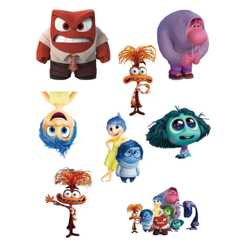 Colourful Emotions Temporary Tattoo Favours, Inside Out Inspired, 8 Count