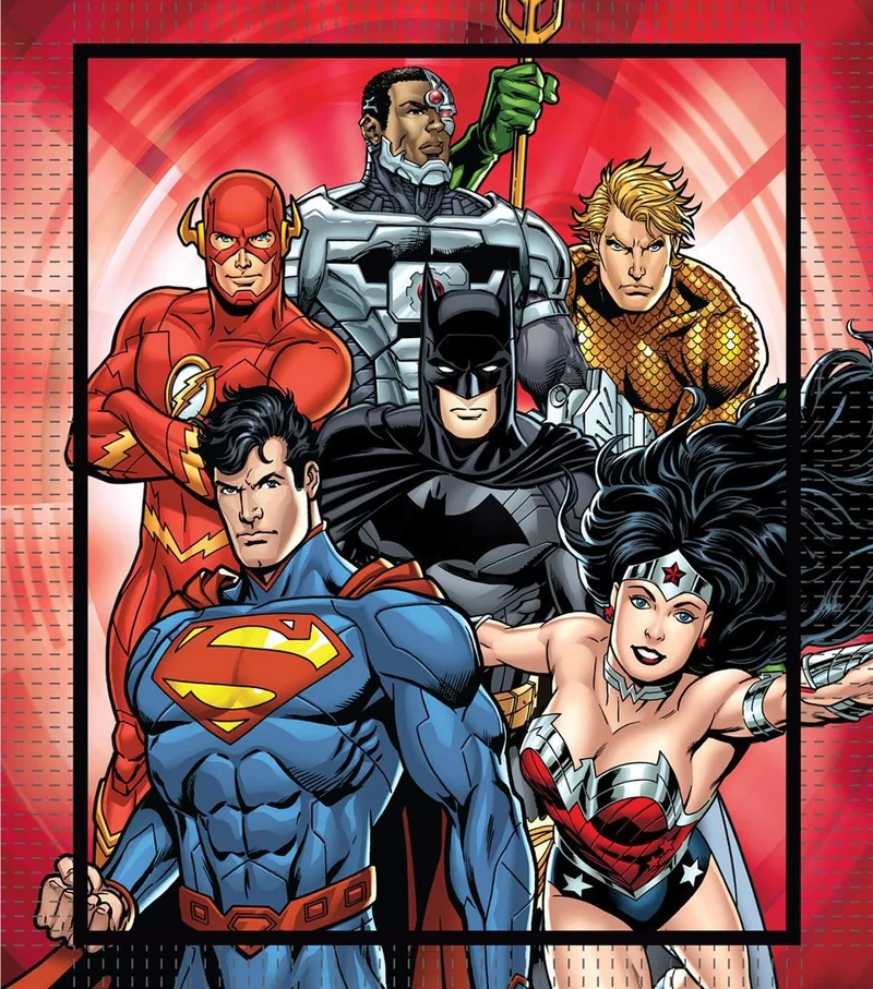 DC Comics Justice League Diamond Dotz Poster Six Stacked Superheroes / Affiche Six Super-héros Empilés