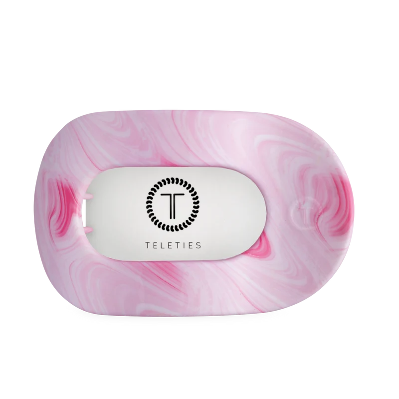 TELETIES Pinch Me! Large Flat Round Hair Clip Pink