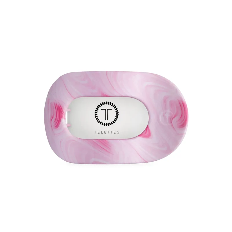 Teleties Pinch Me! Medium Flat Round Hair Clip Pink