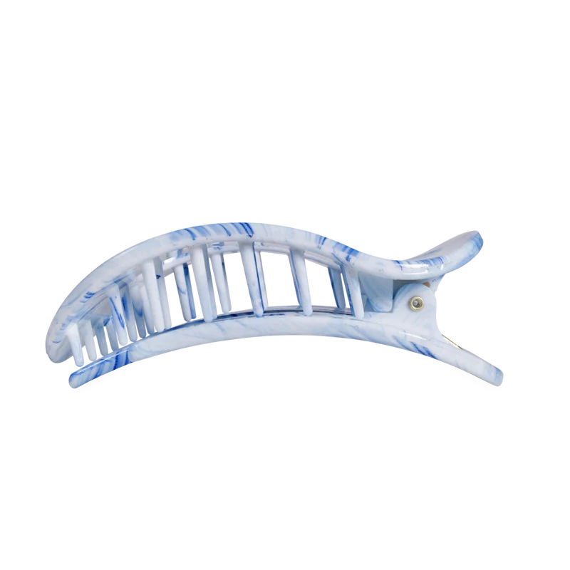 TELETIES Tide & True Large Flat Round Hair Clip Blue