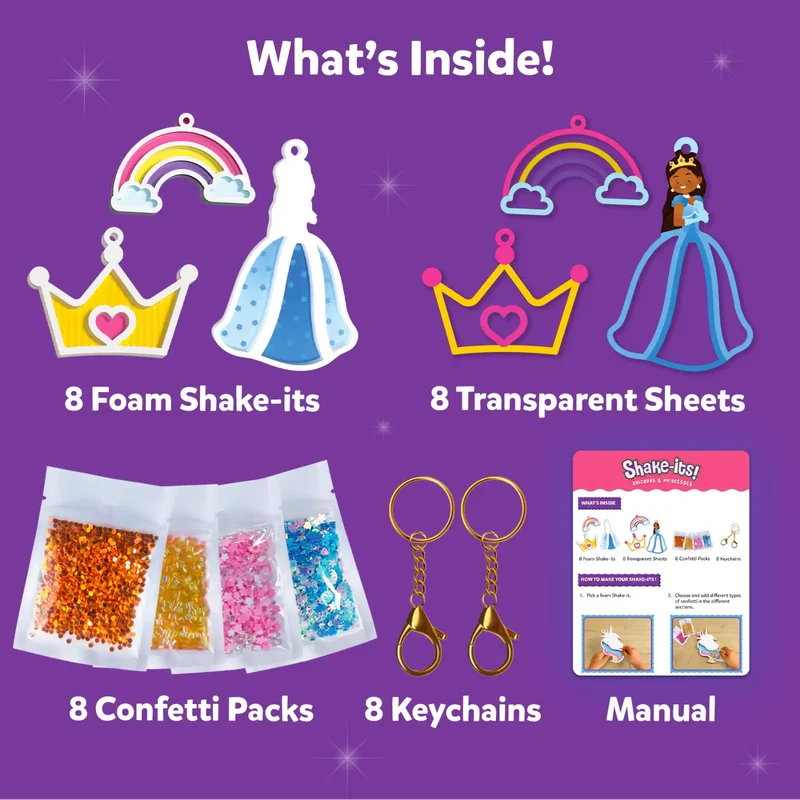 Skillmatics Shake-its Unicorns and Princesses DIY Craft Kit