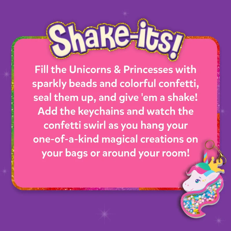 Skillmatics Shake-its Unicorns and Princesses DIY Craft Kit