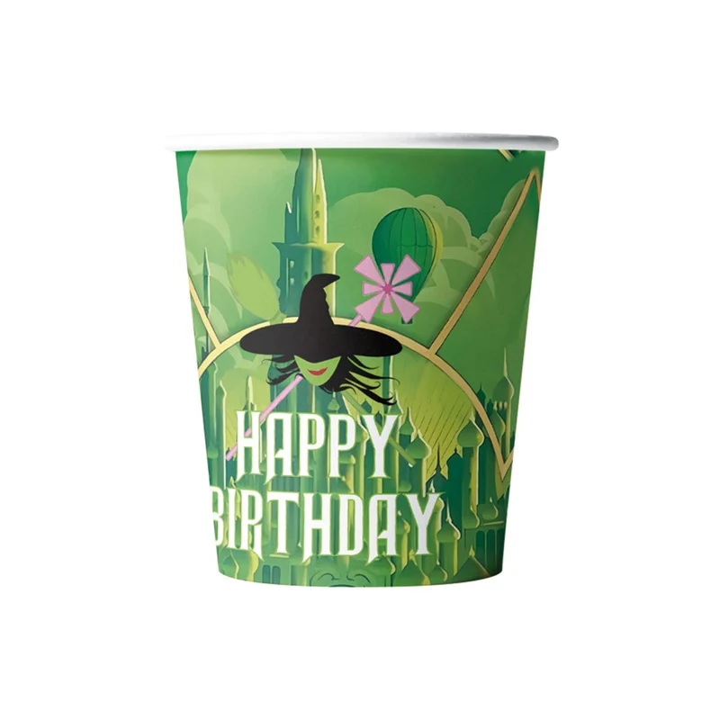 Evil Witch Birthday Paper Cups, Wicked Inspired, 9 Oz, 10 Count