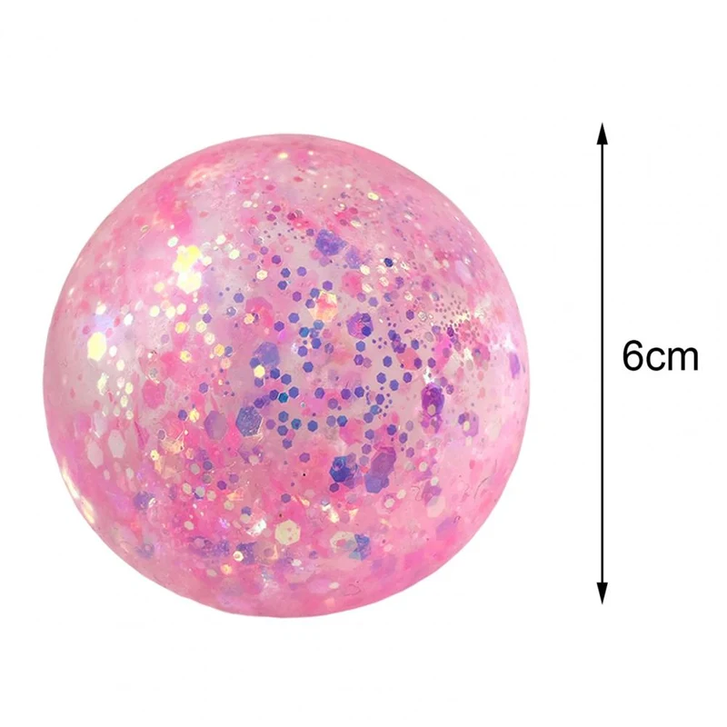 Balle transparente antistress rose strass