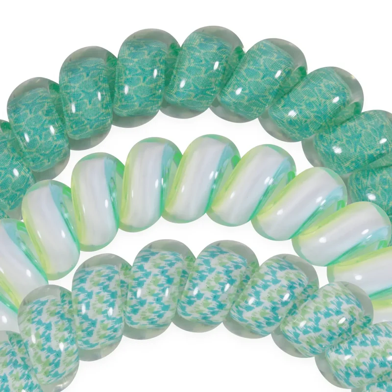 Teleties Large Hair Tie Coil 3-Pack By The Sea Shore