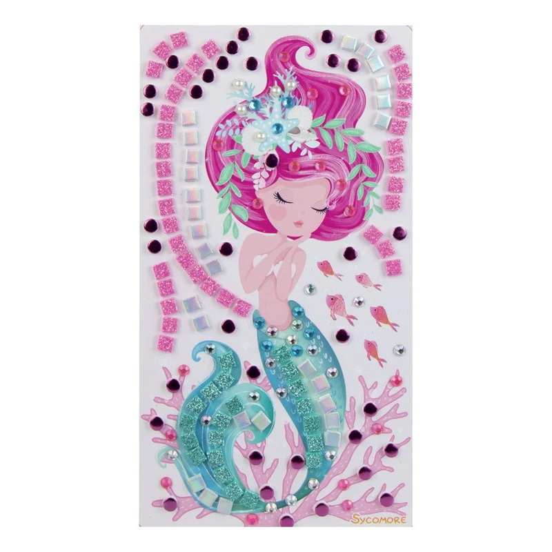 Basic Fun Sycomore Stick & Fun Mermaid Mosaic Craft Kit Multi-colour