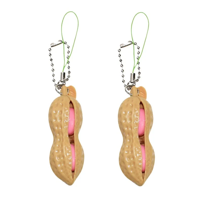 Petite balle haricot antistress porte-clef
