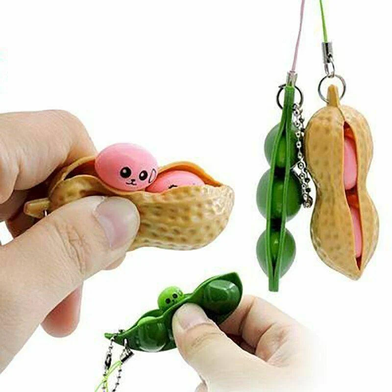Petite balle haricot antistress porte-clef