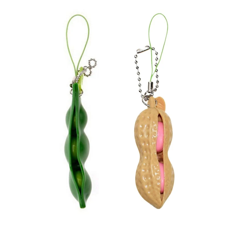 Petite balle haricot antistress porte-clef