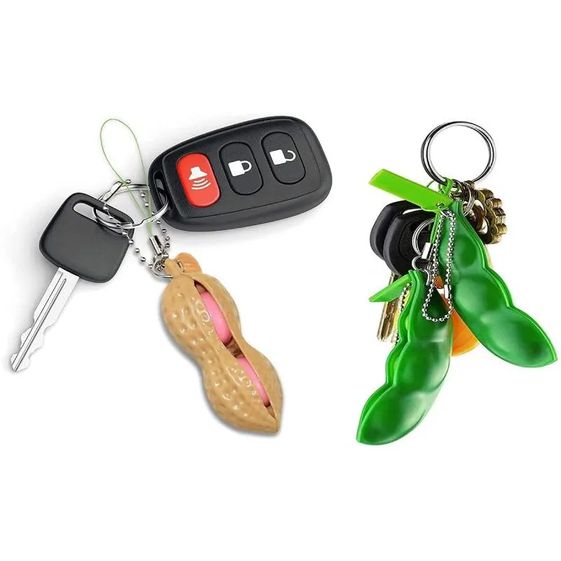 Petite balle haricot antistress porte-clef