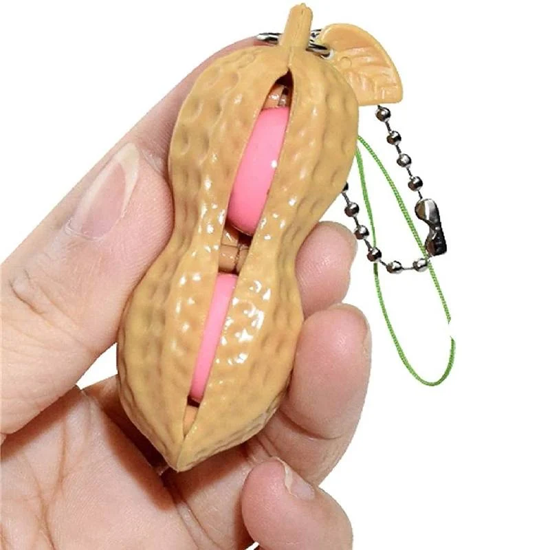 Petite balle haricot antistress porte-clef