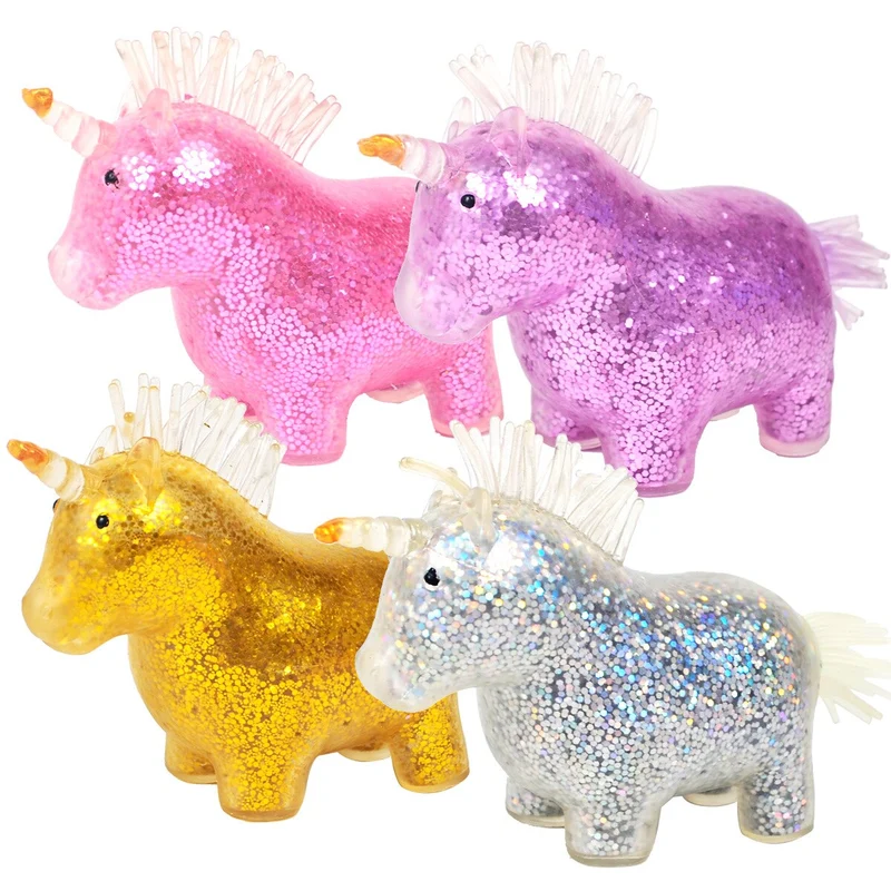 Balle antistress licorne lumineuse