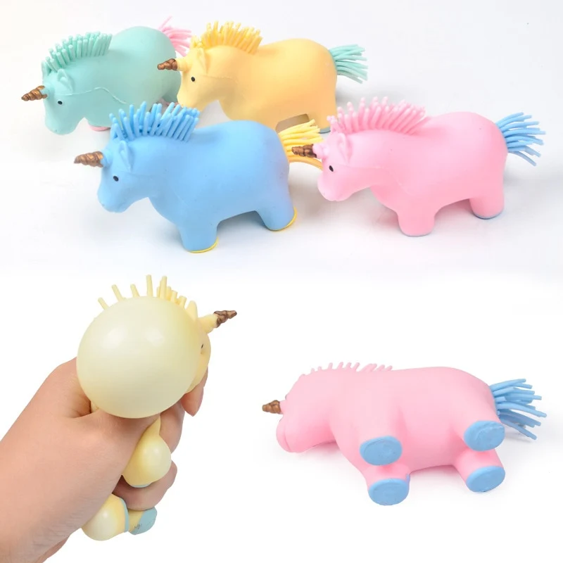 Balle antistress licorne lumineuse