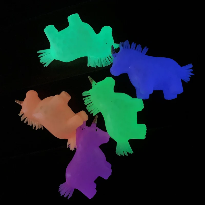 Balle antistress licorne lumineuse