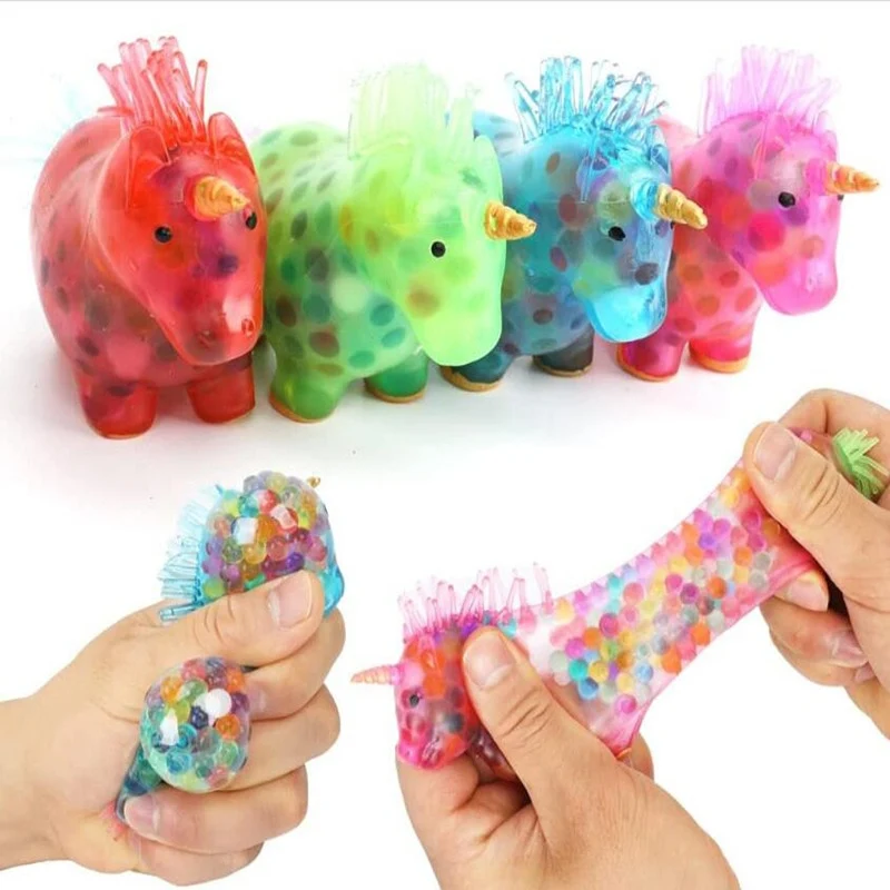 Balle antistress licorne lumineuse