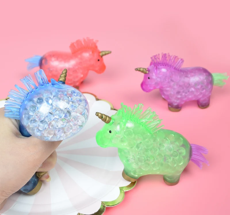 Balle antistress licorne lumineuse
