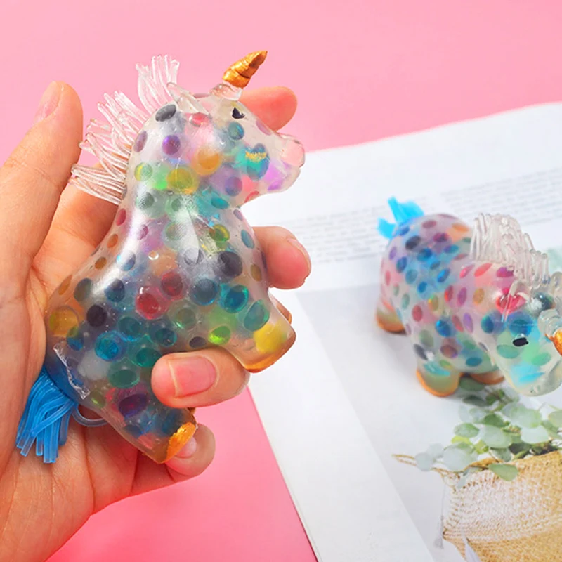 Balle antistress licorne lumineuse