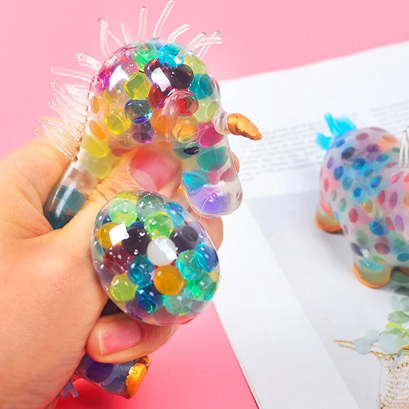 Balle antistress licorne lumineuse