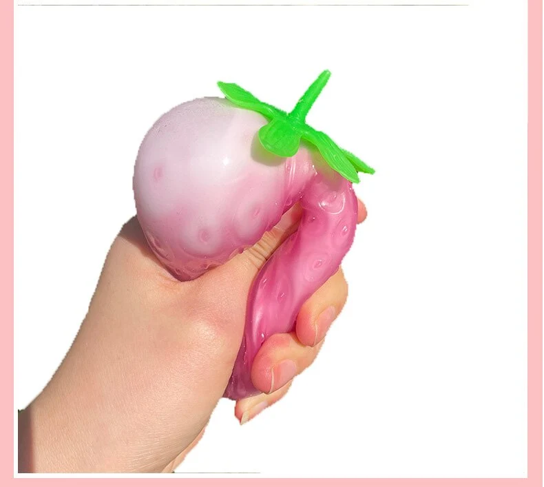 Balle anti stress fraise magique couleur changeante