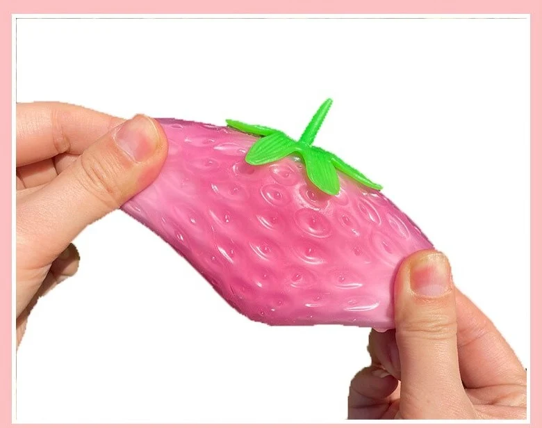Balle anti stress fraise magique couleur changeante