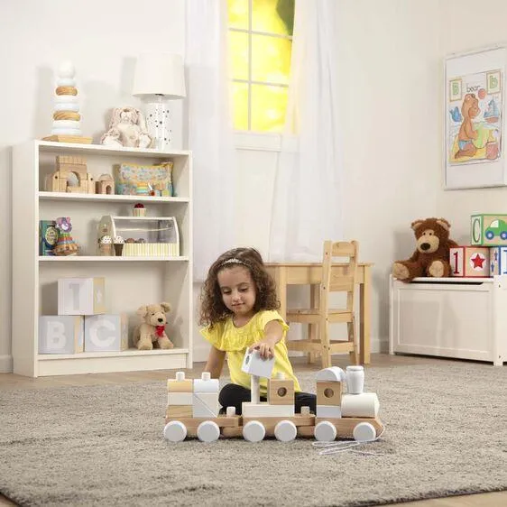 Melissa & Doug Jumbo Stacking Train (Neutral) / Train d'empilage géant (neutre) (Montreal, In-Store or Pickup ONLY)