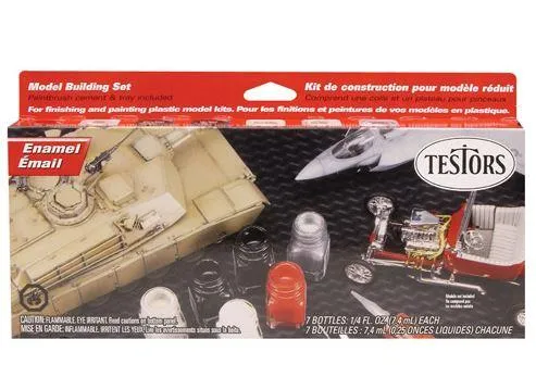 Testor Model Paint Set (Enamel) (7 bottles)/Testor Coffret de Peinture pour Maquettes (émail) (7 bouteilles)