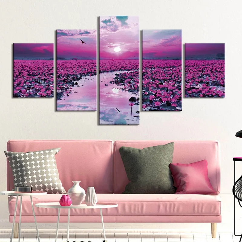 Tableau Zen Lotus Rose