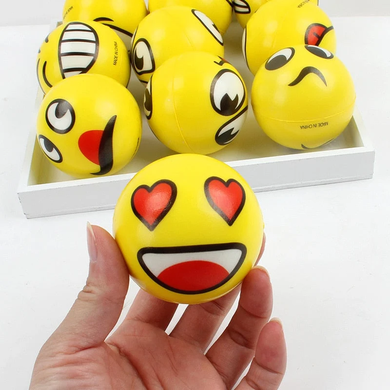 Balle antistress Smiley multicolores