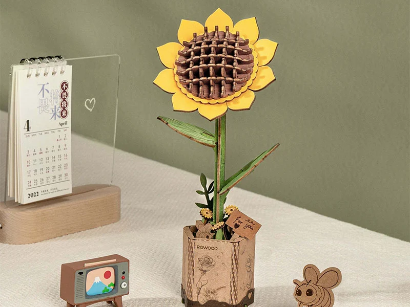 Maquette fleur miniature - Tournesol (Sunflower) - Rowood
