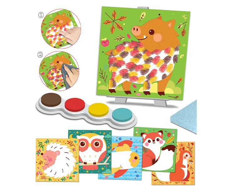 Peinture au doigt Animaux de la campagne - Créa Lign'