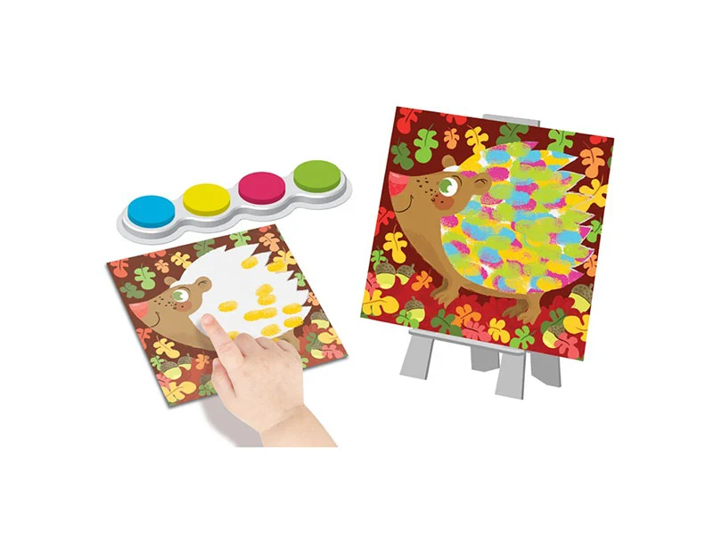Peinture au doigt Animaux colorés - Créa Lign'