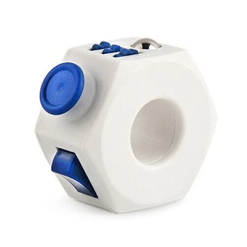 Fidget cube anneaux 6 faces noir