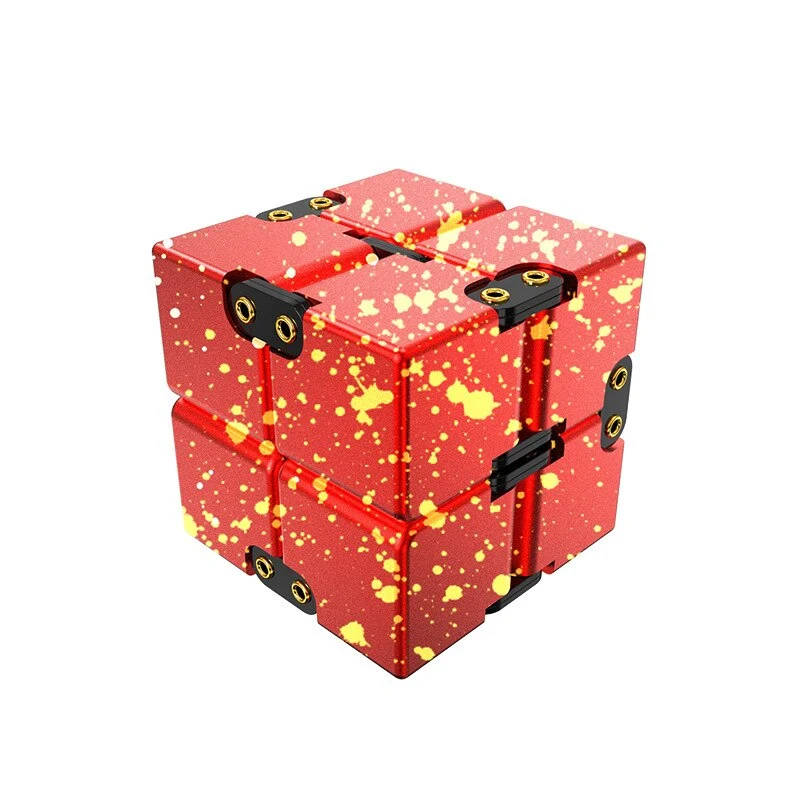 Cube infini antistress métal noir violet