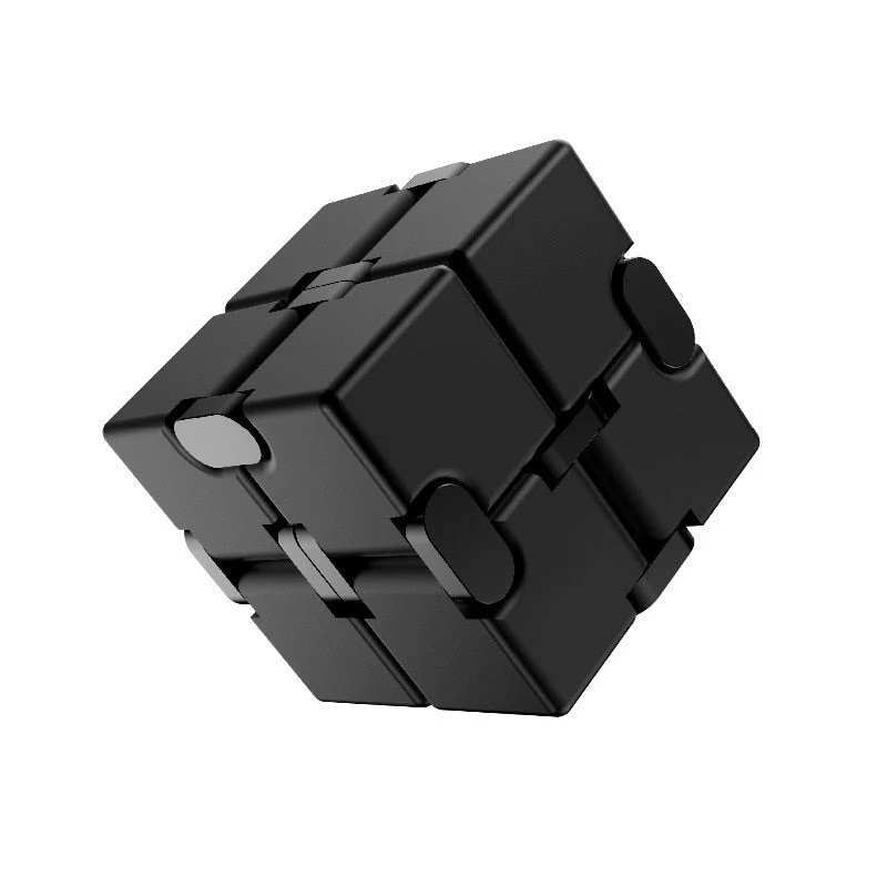 Cube infini antistress métal noir rouge