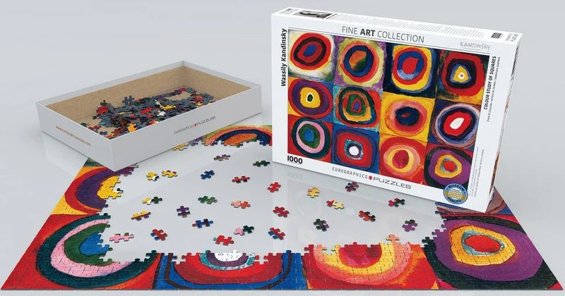 Eurographics Puzzle Kandinsky's Colour Study of Squares (1000pcs) / Casse-tête Étude de couleurs de carrés de Kandinsky (1000 pièces)