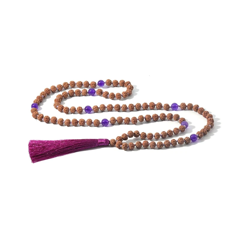Collier mala de protection Rudraksha