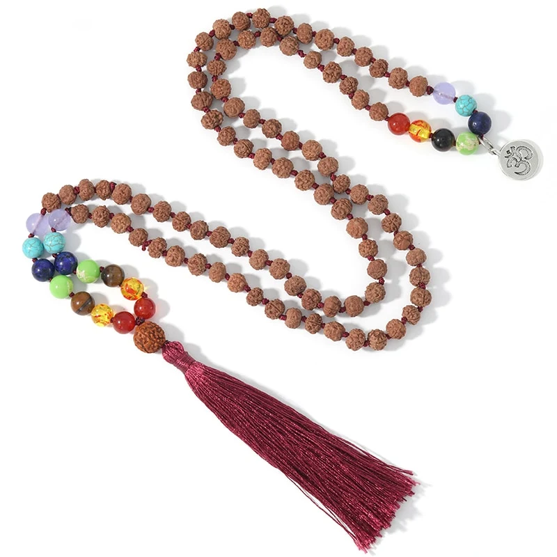 Collier Rudraksha avec pendentif OM
