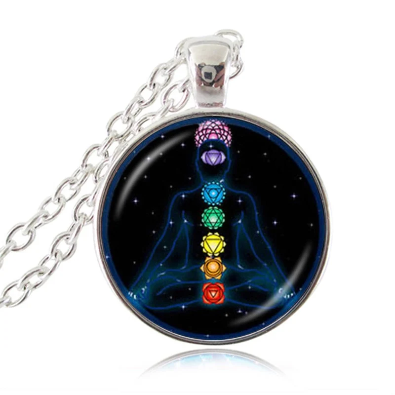 Chaîne pendentif des 7 chakras