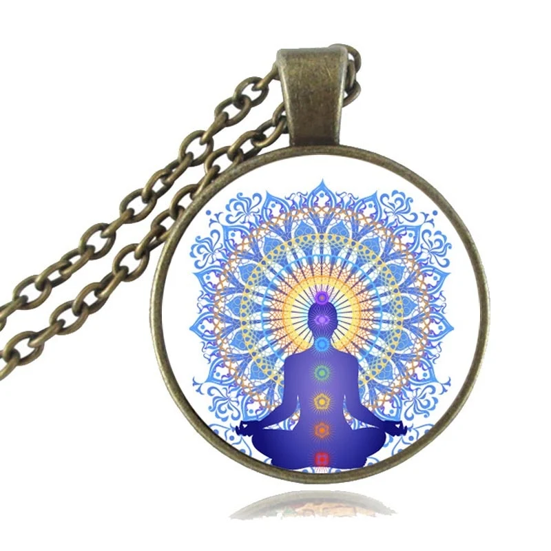 Chaîne pendentif des 7 chakras