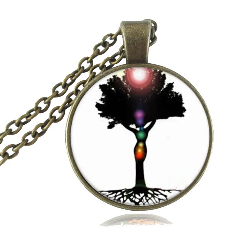 Chaîne pendentif des 7 chakras