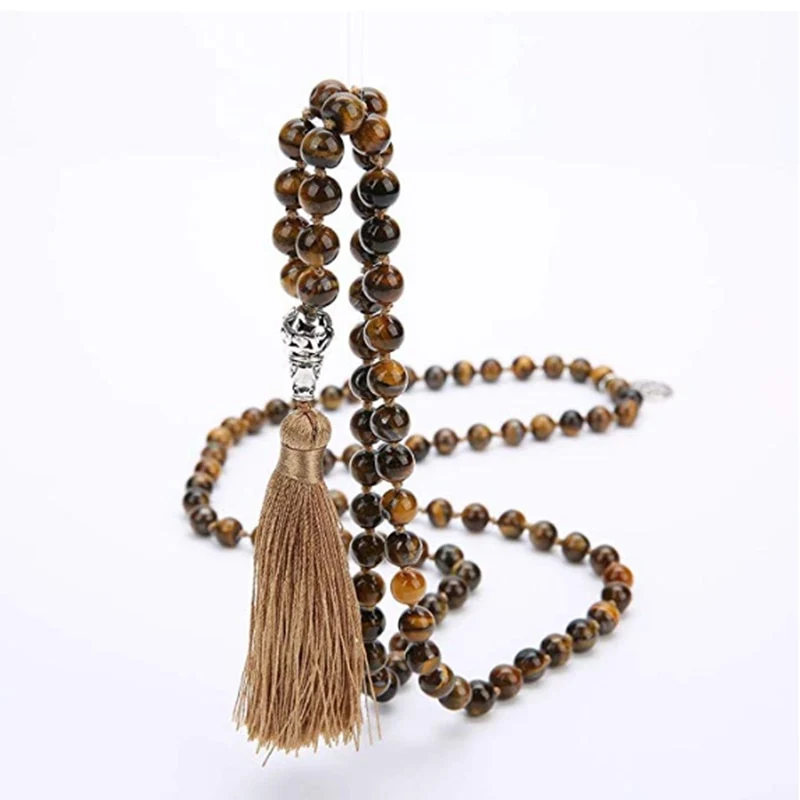 Collier mala méditation pierres
