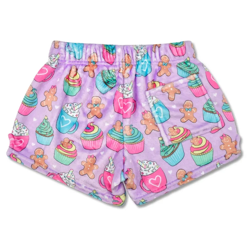 Gingerbread Cafe Plush Shorts - Medium